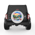 WEST VIRGINIA SILVER CARBON FIBER TIRE COVER