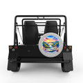 WEST VIRGINIA SILVER CARBON FIBER TIRE COVER FOR MOKE