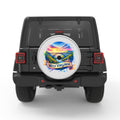 WEST VIRGINIA SILVER CARBON FIBER TIRE COVER