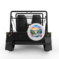 WEST VIRGINIA WHITE CARBON FIBER TIRE COVER FOR MOKE