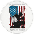 WE STAND FOR THE FLAG WE KNEEL FOR THE FALLEN PEARL  WHITE CARBON FIBER TIRE COVER