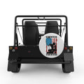 WE STAND FOR THE FLAG WE KNEEL FOR THE FALLEN WHITE CARBON FIBER TIRE COVER FOR MOKE