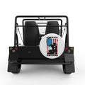 WE STAND FOR THE FLAG WE KNEEL FOR THE FALLEN WHITE TIRE COVER FOR MOKE