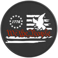 WE THE PEOPLE AMERICAN FLAG 1776 BALD EAGLE PEARL  WHITE CARBON FIBER TIRE COVER