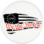 WE THE PEOPLE AMERICAN FLAG 1776 PEARL  WHITE CARBON FIBER TIRE COVER
