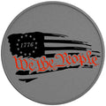 WE THE PEOPLE AMERICAN FLAG 1776 SILVER CARBON FIBER TIRE COVER