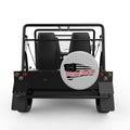 WE THE PEOPLE AMERICAN FLAG 1776 SILVER CARBON FIBER TIRE COVER FOR MOKE