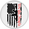WE THE PEOPLE AMERICAN FLAG 2ND AMENDMENT WHITE TIRE COVER