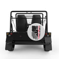 WE THE PEOPLE AMERICAN FLAG 2ND AMENDMENT WHITE CARBON FIBER TIRE COVER FOR MOKE