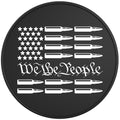WE THE PEOPLE AMERICAN FLAG WITH BULLETS BLACK TIRE COVER