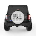WE THE PEOPLE AMERICAN FLAG WITH BULLETS SILVER CARBON FIBER TIRE COVER