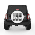 WE THE PEOPLE AMERICAN FLAG WITH BULLETS WHITE TIRE COVER