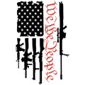 WE THE PEOPLE AMERICAN FLAG WITH GUNS