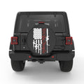 WE THE PEOPLE AMERICAN FLAG WITH GUNS PEARL  WHITE CARBON FIBER TIRE COVER