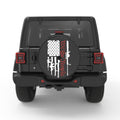 WE THE PEOPLE AMERICAN FLAG WITH GUNS BLACK CARBON FIBER TIRE COVER