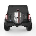 WE THE PEOPLE AMERICAN FLAG WITH GUNS BLACK CARBON FIBER TIRE COVER