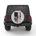 WE THE PEOPLE AMERICAN FLAG WITH GUNS WHITE TIRE COVER