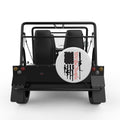 WE THE PEOPLE AMERICAN FLAG WITH GUNS WHITE CARBON FIBER TIRE COVER FOR MOKE