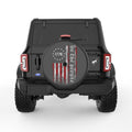 WE THE PEOPLE DISTRESSED AMERICAN FLAG 1776 BLACK CARBON FIBER TIRE COVER