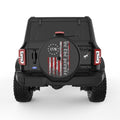 WE THE PEOPLE DISTRESSED AMERICAN FLAG 1776 BLACK TIRE COVER