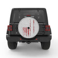 WE THE PEOPLE DISTRESSED AMERICAN FLAG 1776 WHITE TIRE COVER