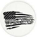 WE THE PEOPLE DISTRESSED FLAG BLACK TIRE COVER