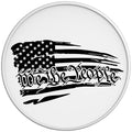 WE THE PEOPLE DISTRESSED FLAG WHITE TIRE COVER