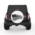 WE THE PEOPLE DISTRESSED FLAG WHITE TIRE COVER