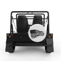 WE THE PEOPLE DISTRESSED FLAG WHITE TIRE COVER FOR MOKE
