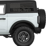 WE THE PEOPLE QUARTER WINDOW DECAL FITS 2021+ FORD BRONCO 2 DOOR HARD TOP