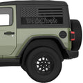 WE THE PEOPLE QUARTER WINDOW DECAL FITS 2018+ JEEP WRANGLER 2 DOOR HARD TOP JL