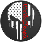 WE THE PEOPLE PUNISHER SKULL BLACK TIRE COVER