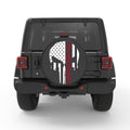 WE THE PEOPLE PUNISHER SKULL PEARL  WHITE CARBON FIBER TIRE COVER