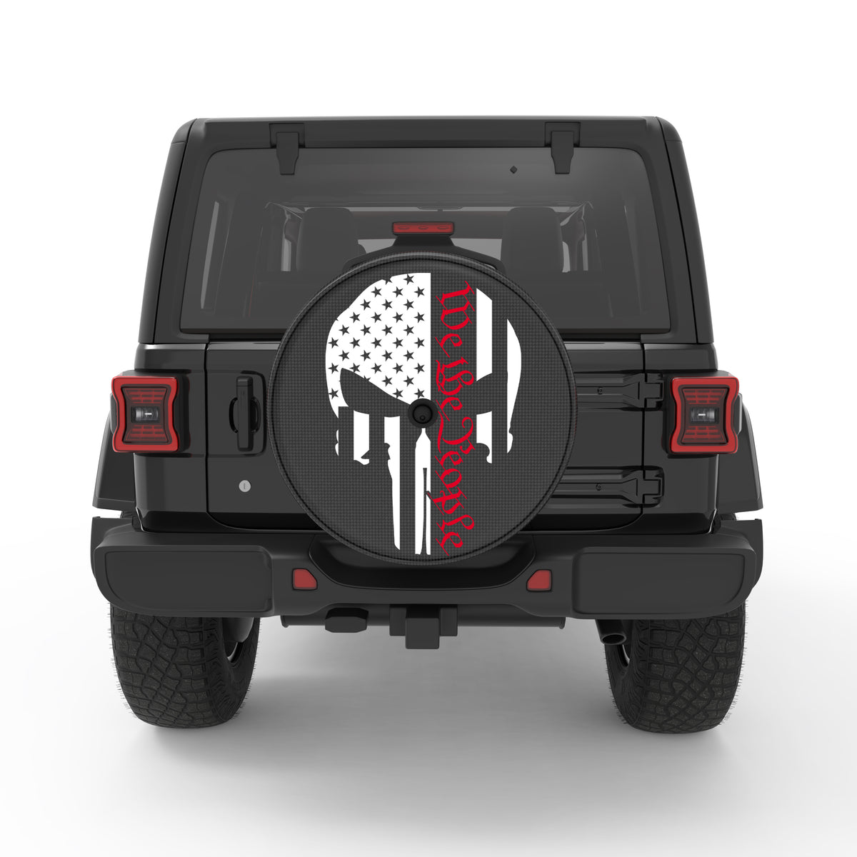 We The People Punisher Skull Tire Cover For Jeep Wrangler| Four Wheel ...