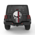 WE THE PEOPLE PUNISHER SKULL BLACK CARBON FIBER TIRE COVER