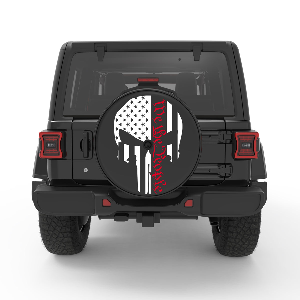We The People Punisher Skull Tire Cover For Jeep Wrangler| Four Wheel ...