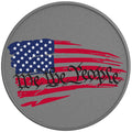 WE THE PEOPLE SILVER CARBON FIBER TIRE COVER