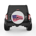 WE THE PEOPLE SILVER CARBON FIBER TIRE COVER