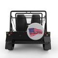 WE THE PEOPLE SILVER CARBON FIBER TIRE COVER FOR MOKE