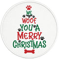 WE WOOF YOU A MERRY CHRISTMAS BLACK TIRE COVER