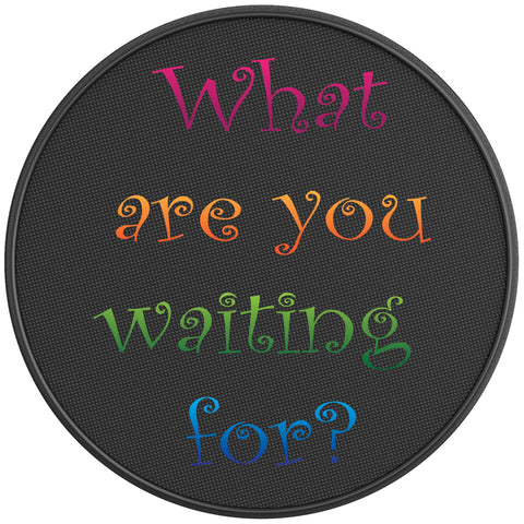 WHAT ARE YOU WAITING FOR BLACK CARBON FIBER TIRE COVER