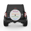 WHAT ARE YOU WAITING FOR SILVER CARBON FIBER TIRE COVER