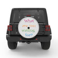 WHAT ARE YOU WAITING FOR SILVER CARBON FIBER TIRE COVER