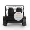 WHAT ARE YOU WAITING FOR WHITE CARBON FIBER TIRE COVER FOR MOKE