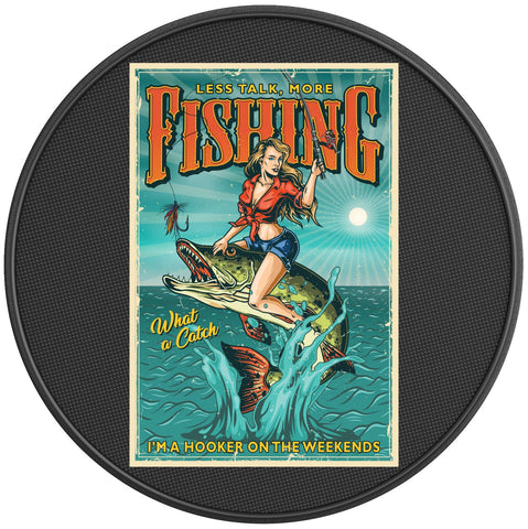 WHAT A CATCH BLACK CARBON FIBER TIRE COVER