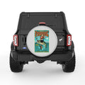 WHAT A CATCH SILVER CARBON FIBER TIRE COVER