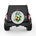 WHAT THE GUAC SILVER CARBON FIBER TIRE COVER