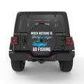 WHEN NOTHING IS GOING RIGHT GO FISHING BLACK CARBON FIBER TIRE COVER