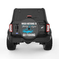 WHEN NOTHING IS GOING RIGHT GO FISHING BLACK CARBON FIBER TIRE COVER