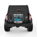 WHEN NOTHING IS GOING RIGHT GO FISHING BLACK TIRE COVER